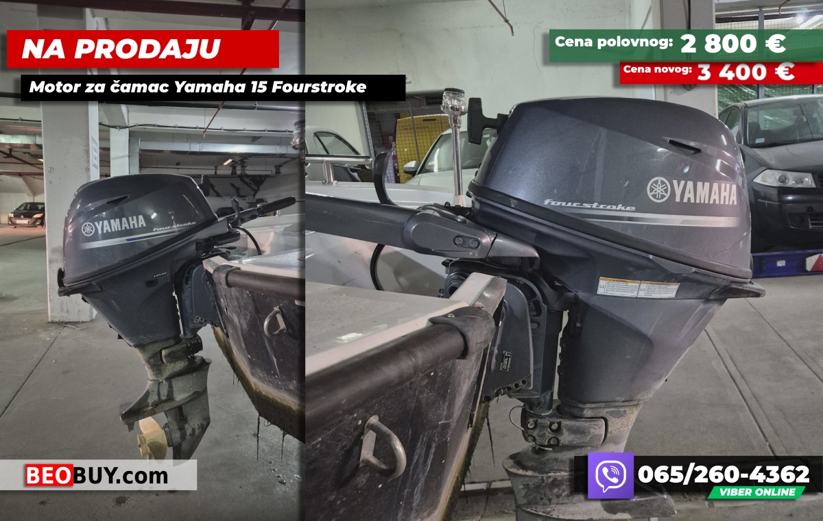 NA PRODAJU - Motor za camac - Yamaha Fourstroke 15&hellip;